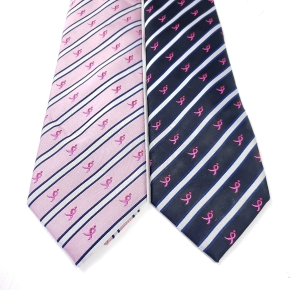 Susan G Komen  knots for hope 100% silk x 4 - Picture 5 of 10